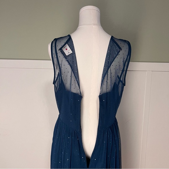 Disney Collection by Lauren Conrad size 10 sparkling crystal teal dress - Picture 6 of 10